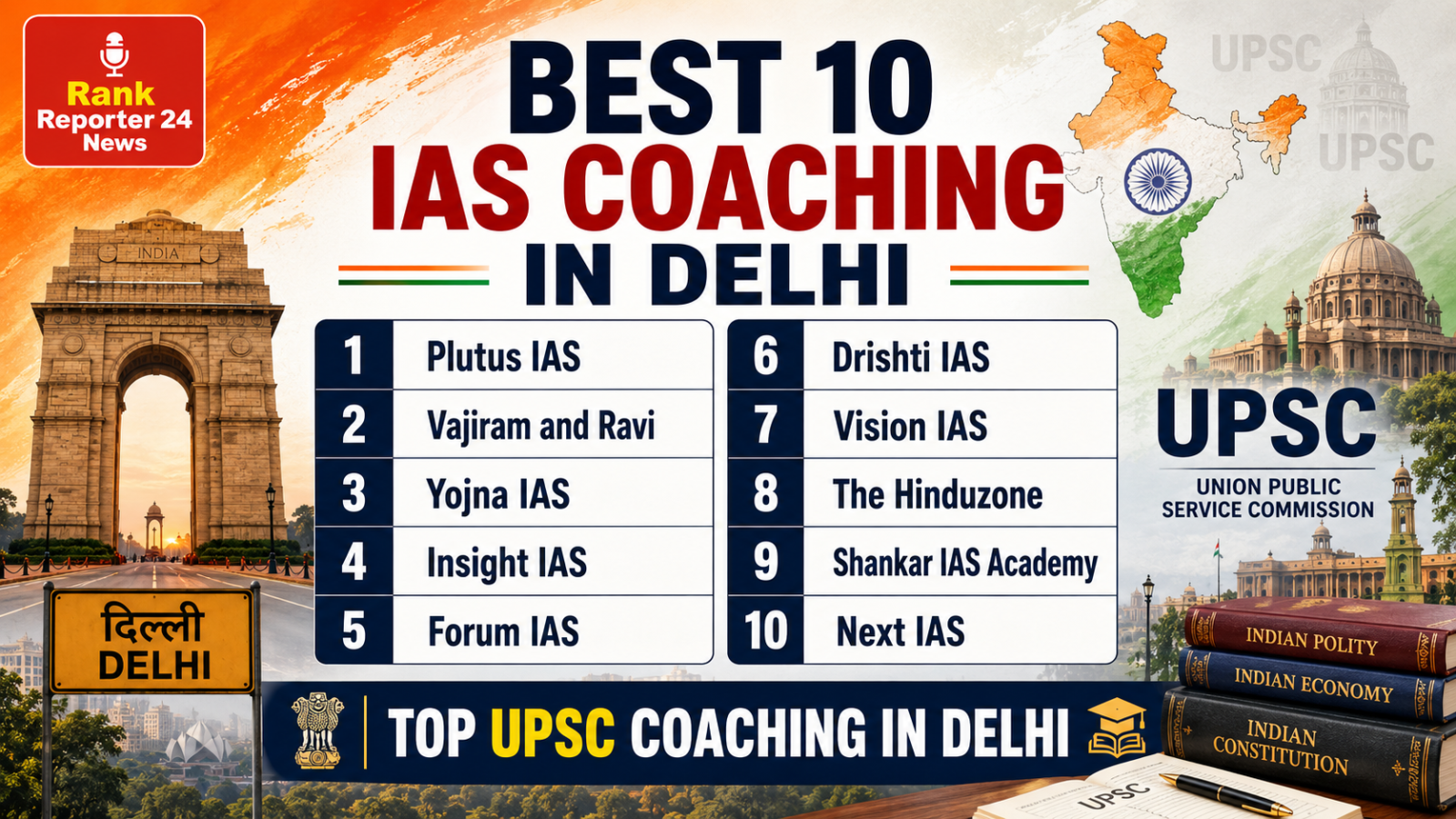 Best 10 IAS Coaching in Delhi